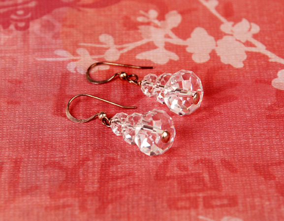 Crystal bridal earrings